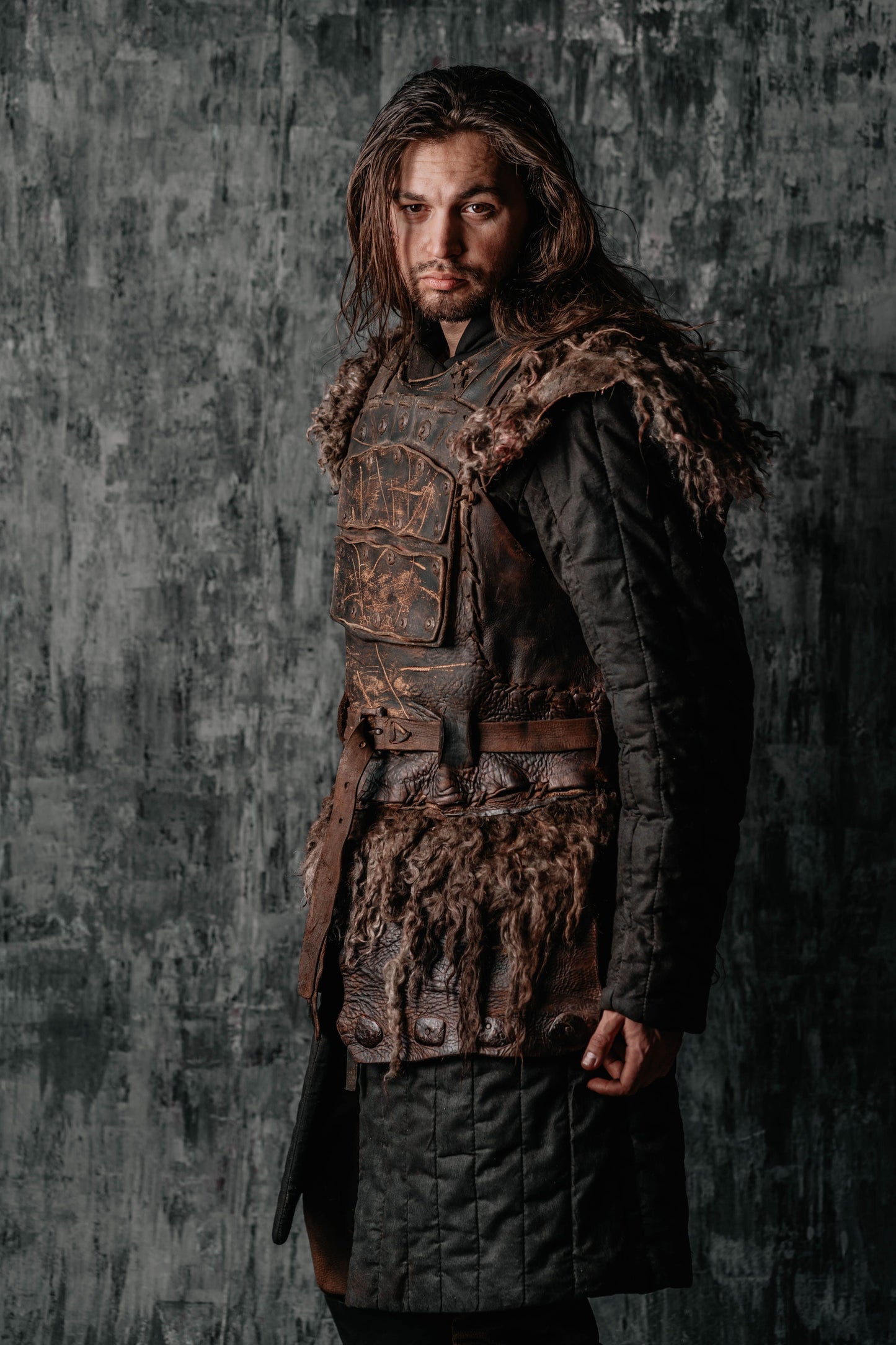Viking larp armor with bass accents - SokolArmory