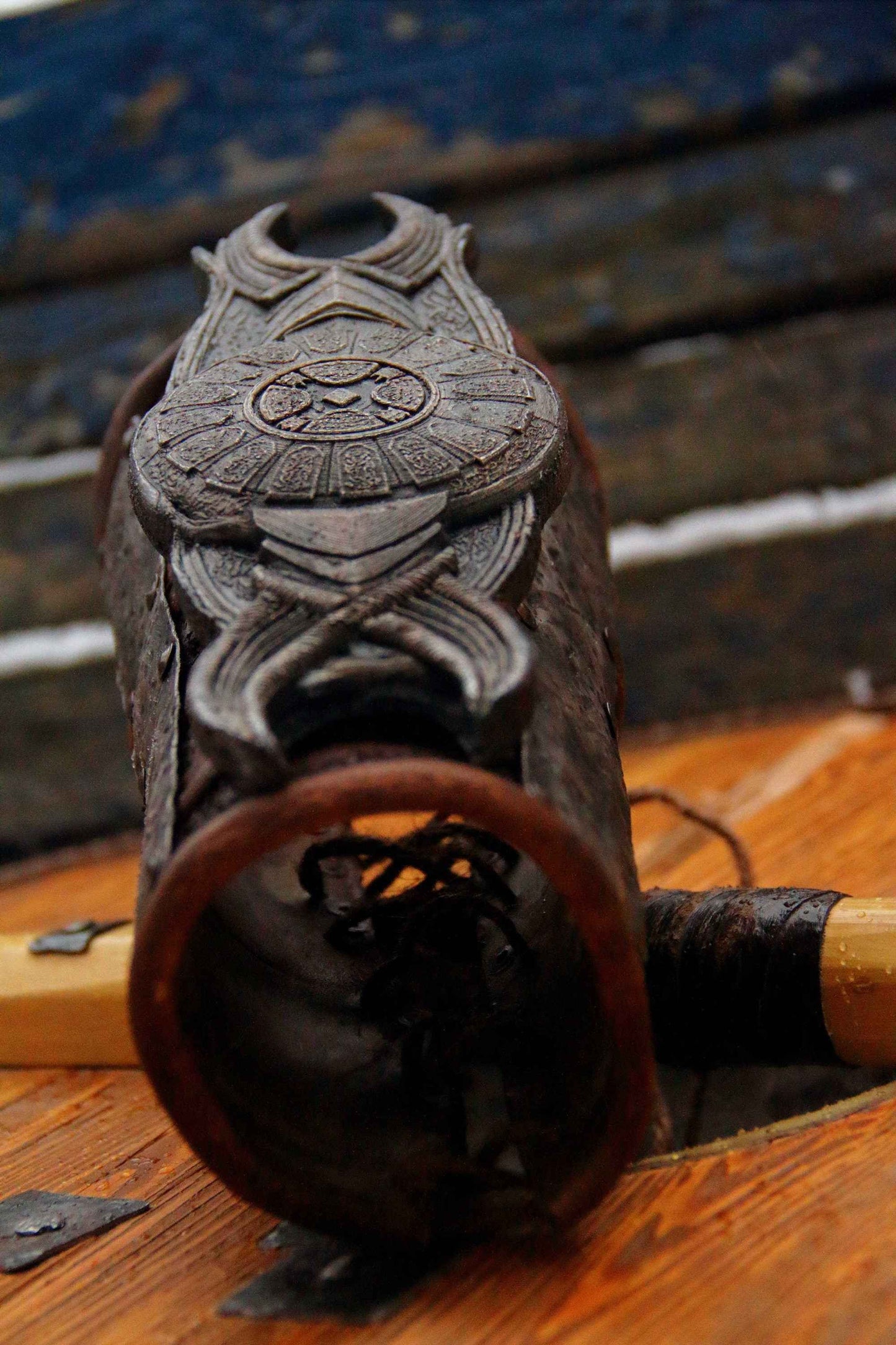 Leather bracer with shild (God of War) - SokolArmory