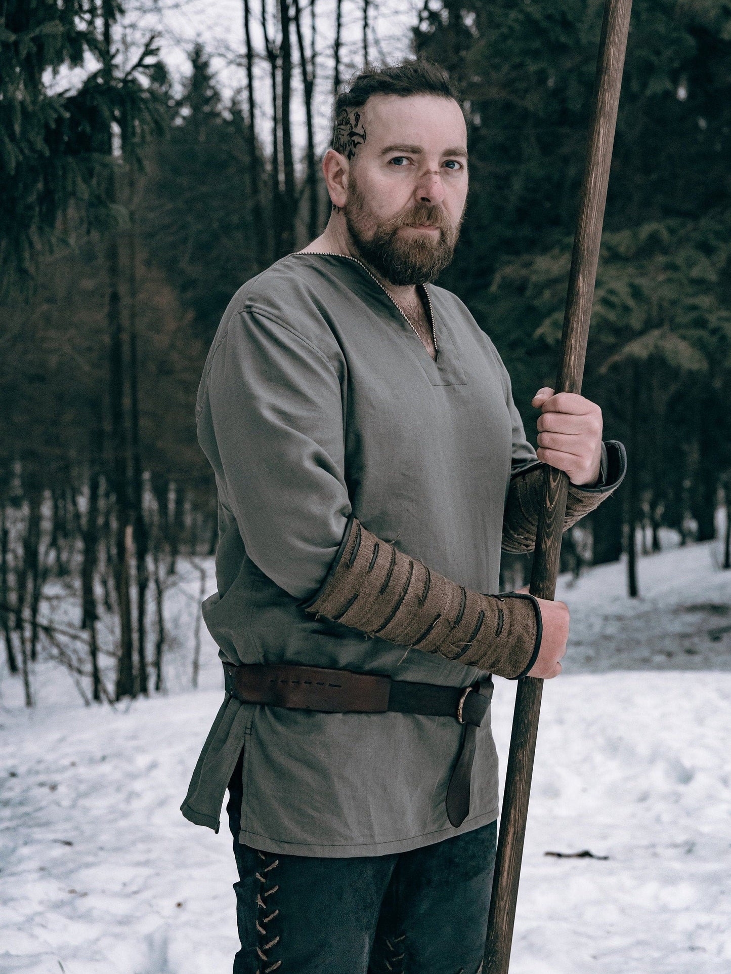 Viking men linen tunic - SokolArmory