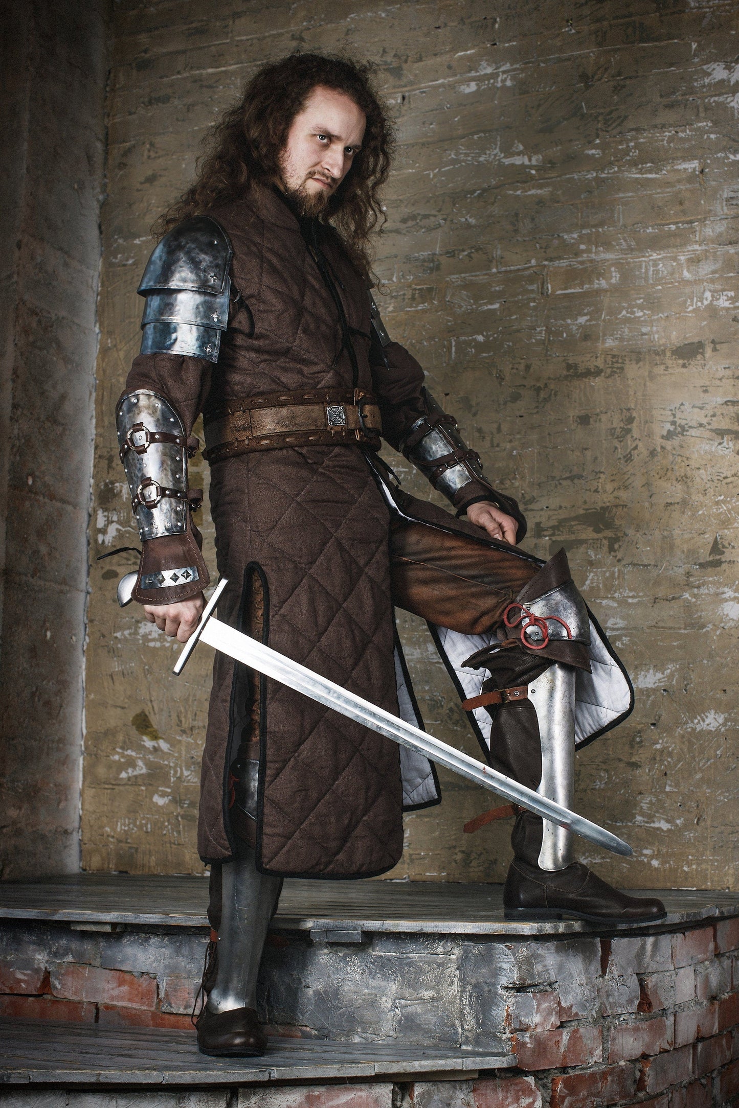 Knight steel greaves - SokolArmory