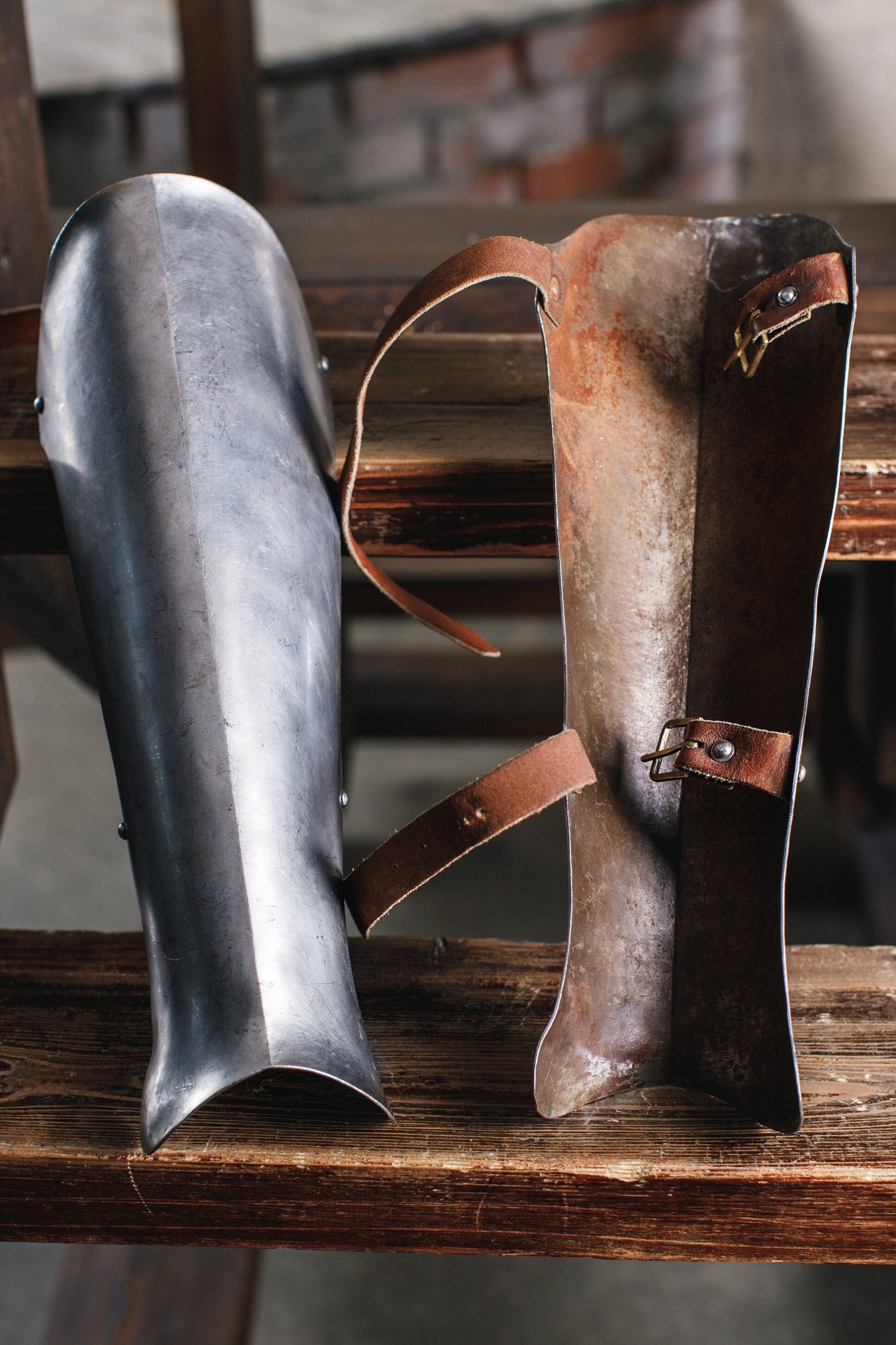 Knight steel greaves - SokolArmory