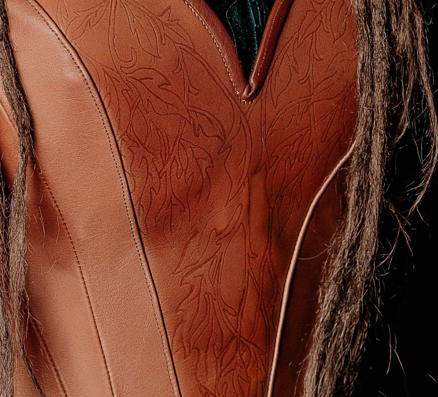 Tauriel corset; The Hobbit elven LARP leather vest; - SokolArmory
