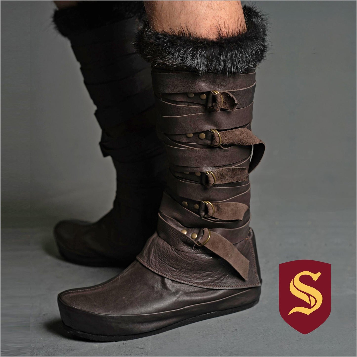Brown Leather Boots "Assassin" - SokolArmory