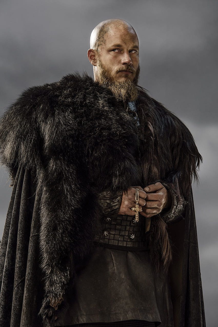 Ragnar viking cloak with artificial fur