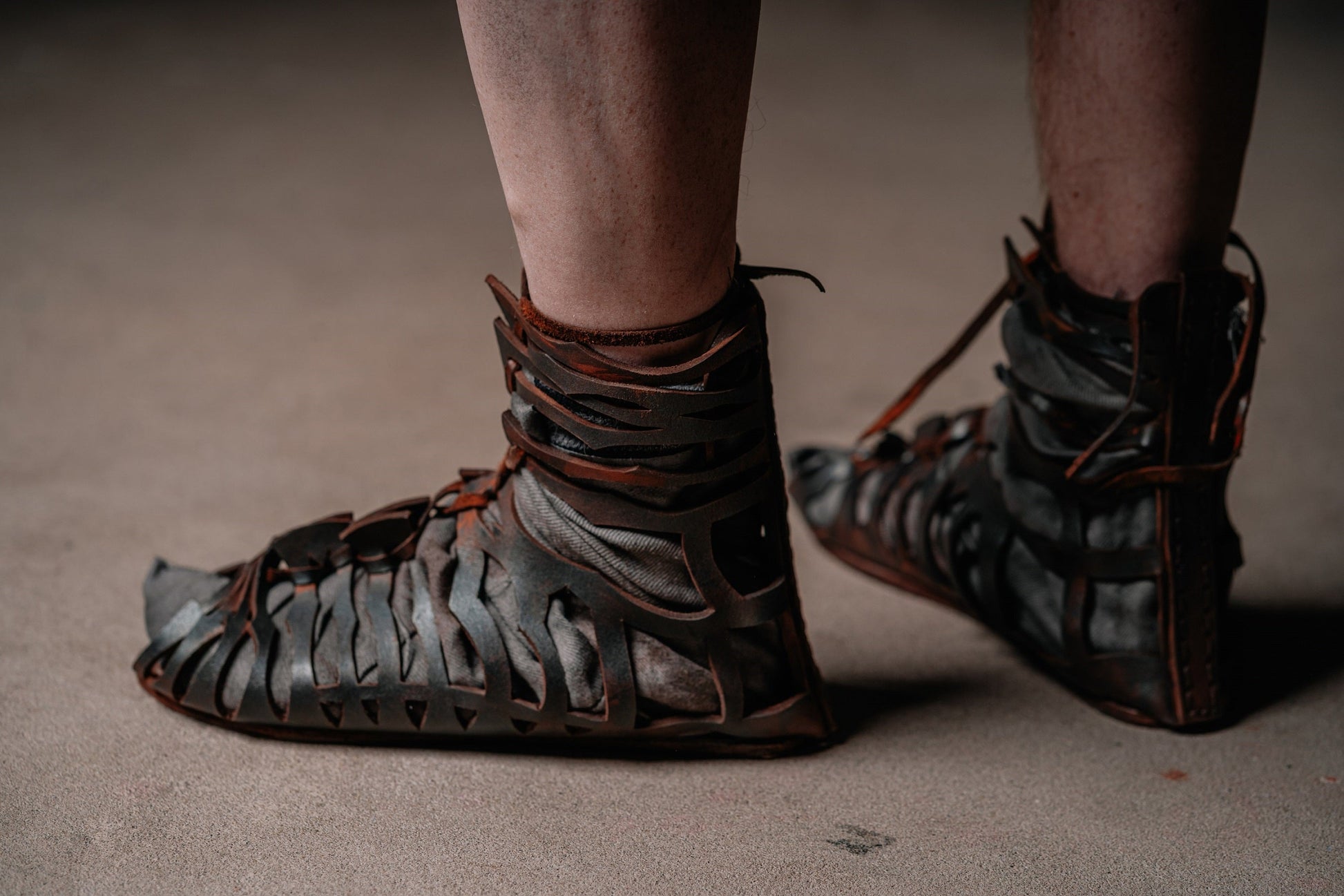 Leather gladiator sandals - SokolArmory