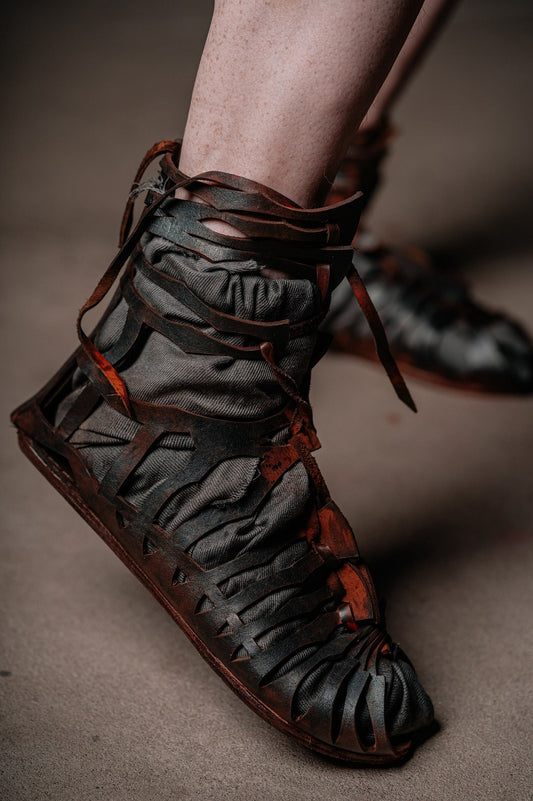 Leather gladiator sandals - SokolArmory