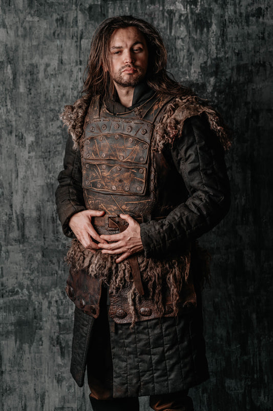 Viking larp armor with bass accents - SokolArmory