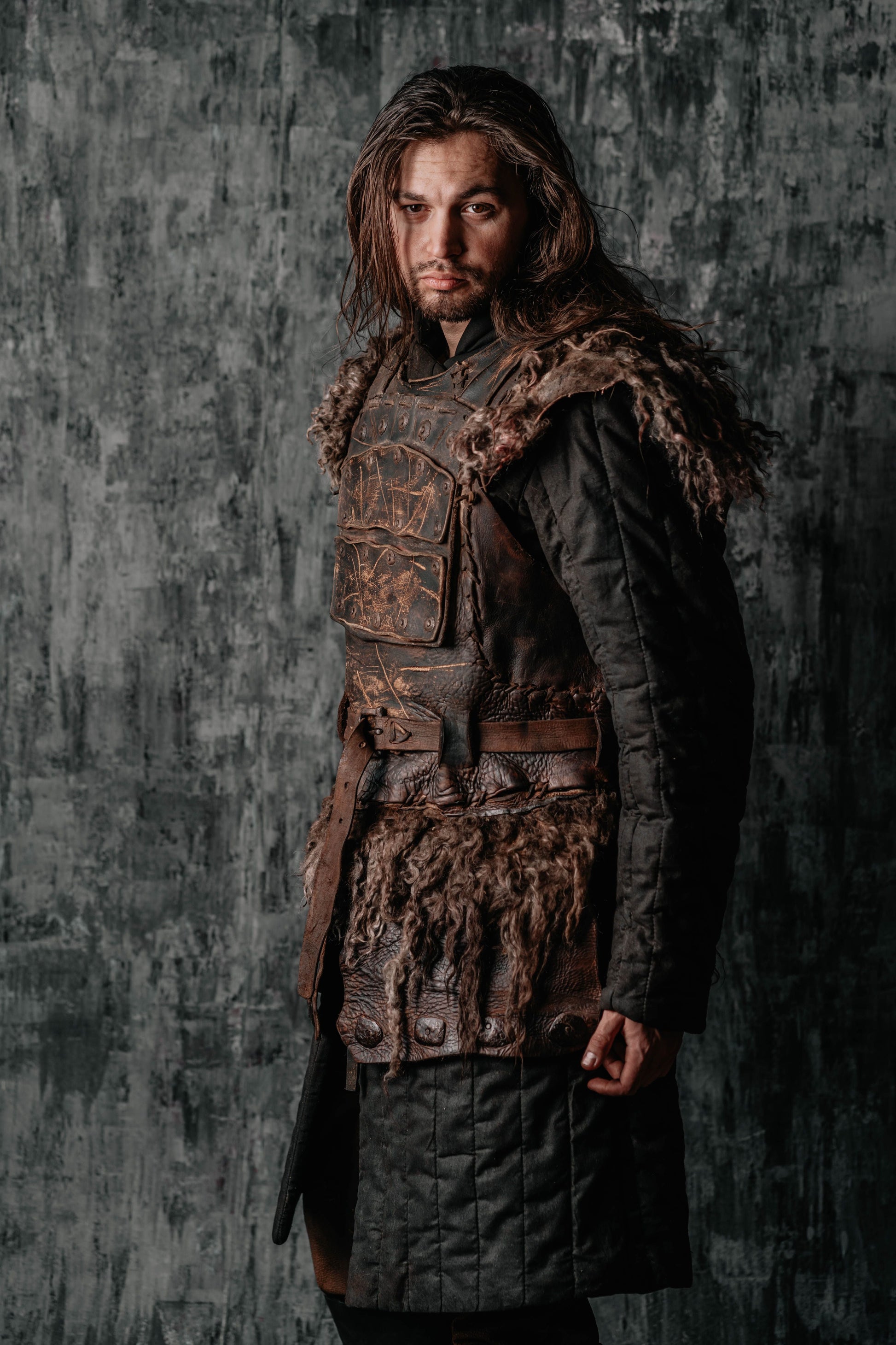Viking larp armor with bass accents - SokolArmory