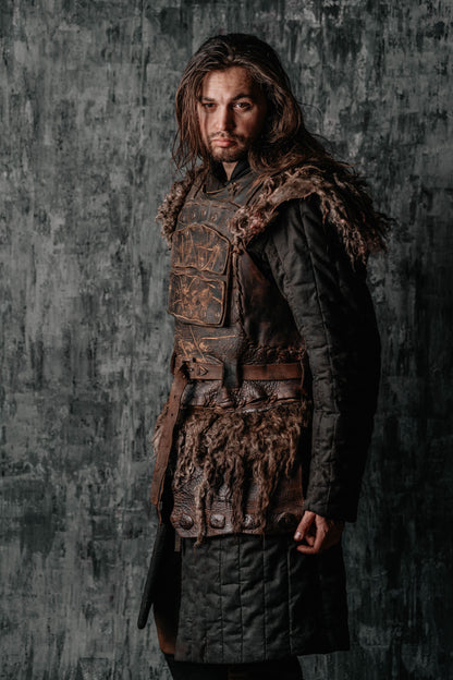 Viking larp armor with bass accents - SokolArmory