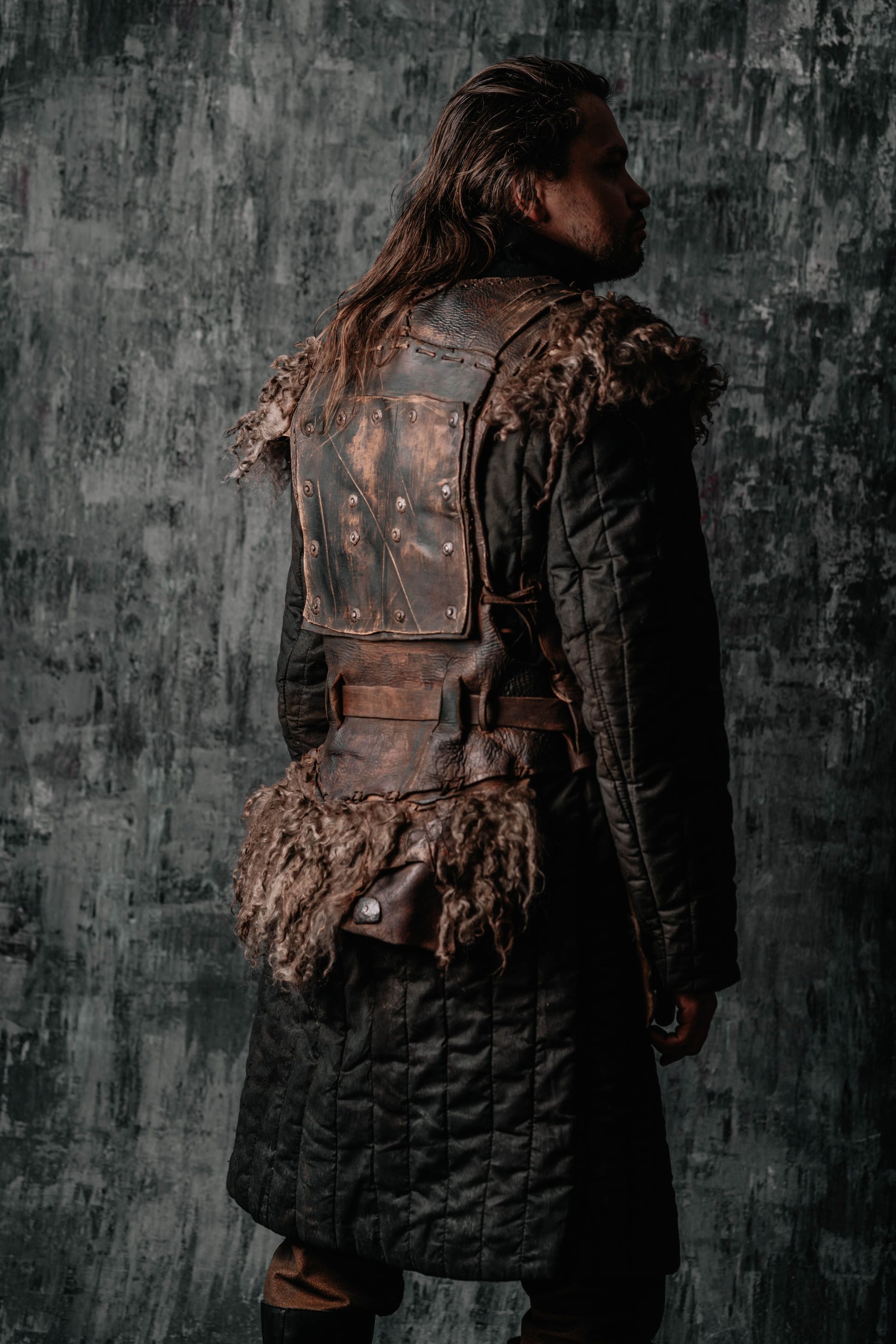 Viking larp armor with bass accents - SokolArmory