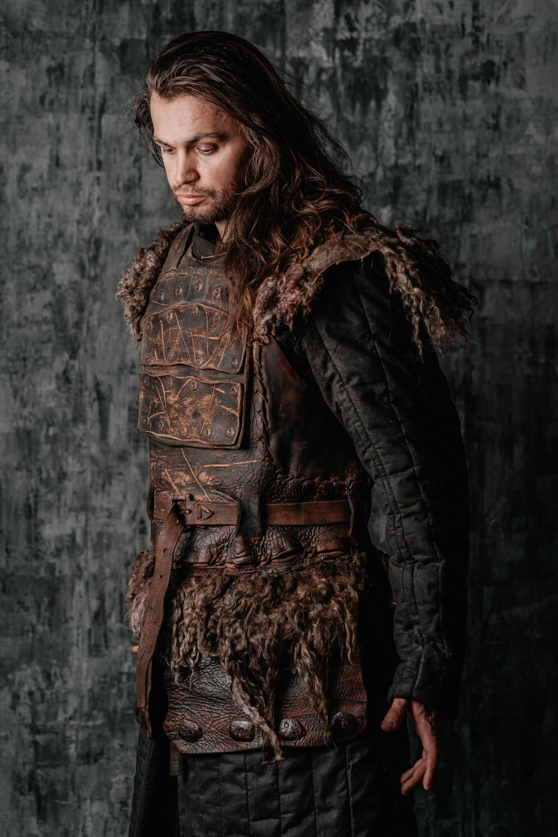 Viking larp armor with bass accents - SokolArmory