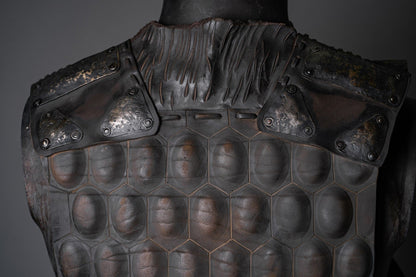 LARP leather cuirass with brass accents - SokolArmory