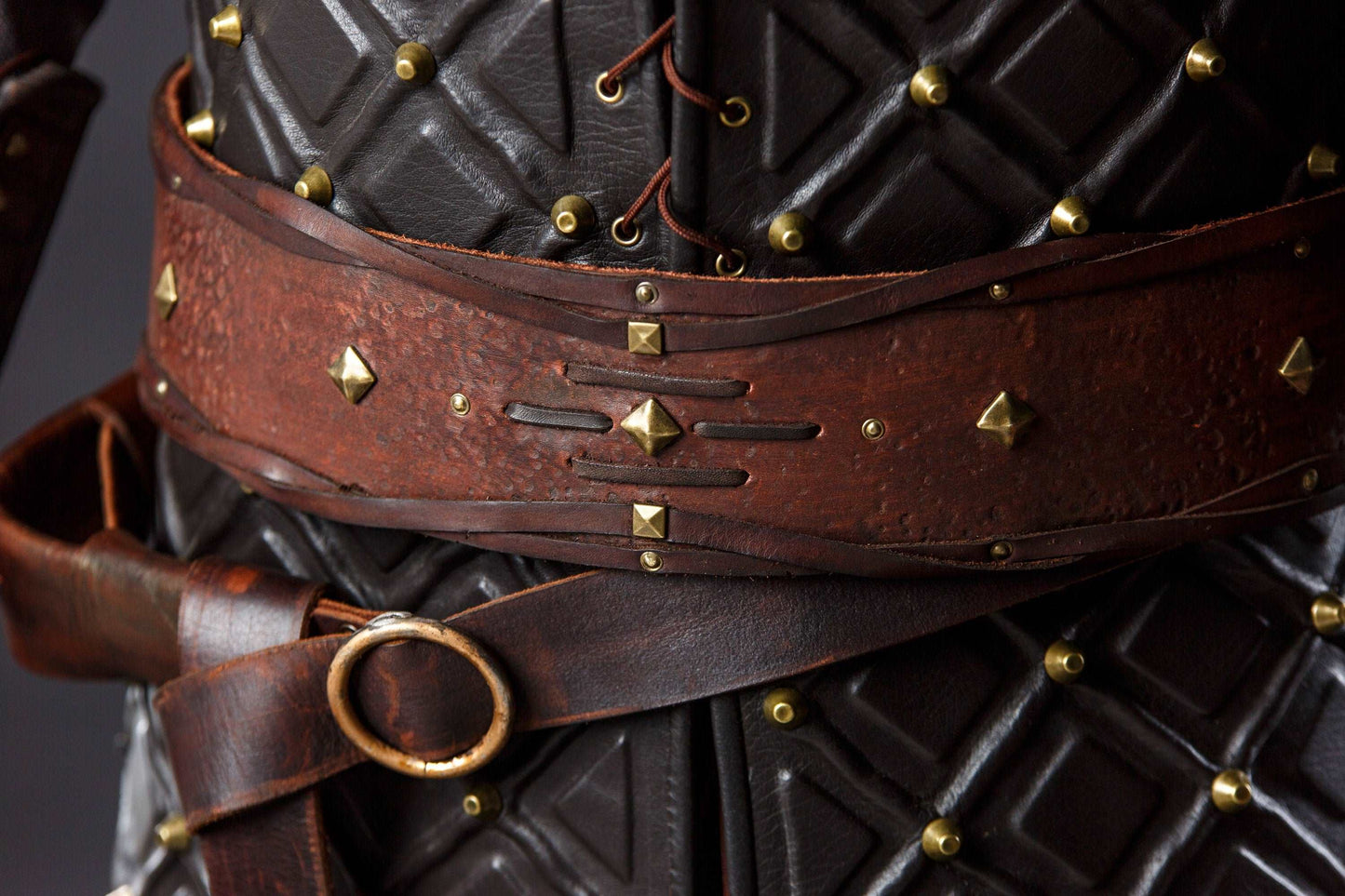 Bjorn leather wide belt - SokolArmory