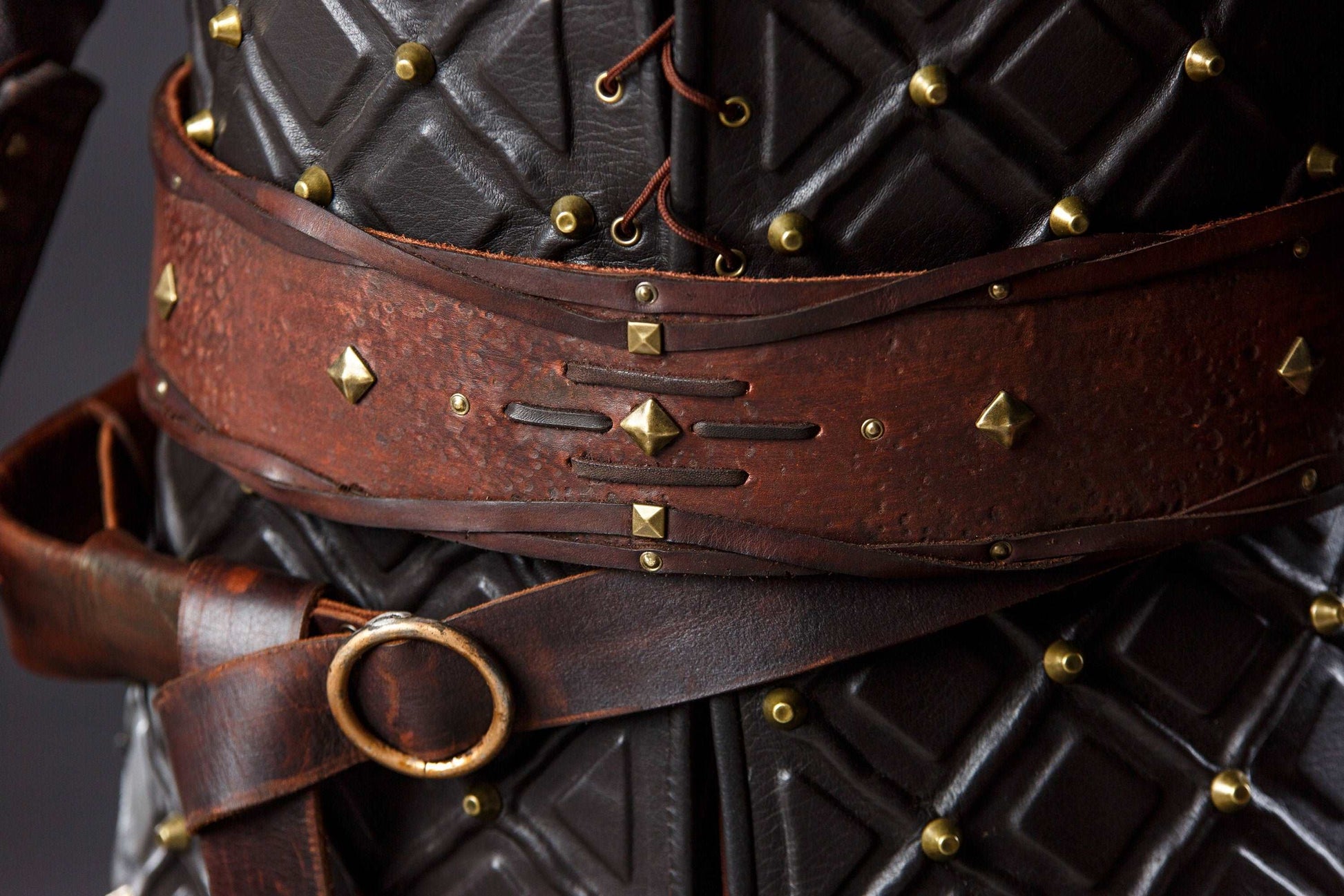 Bjorn leather wide belt - SokolArmory