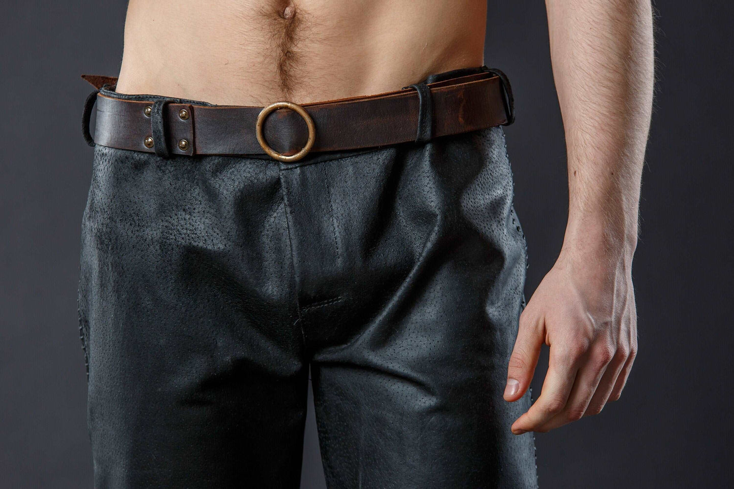 Black pirate trousers; viking larp pants - SokolArmory