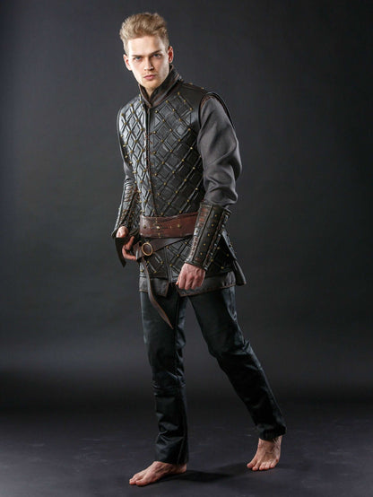 Black pirate trousers; viking larp pants - SokolArmory