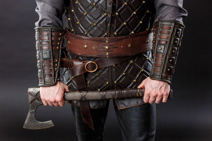 Bjorn leather wide belt - SokolArmory