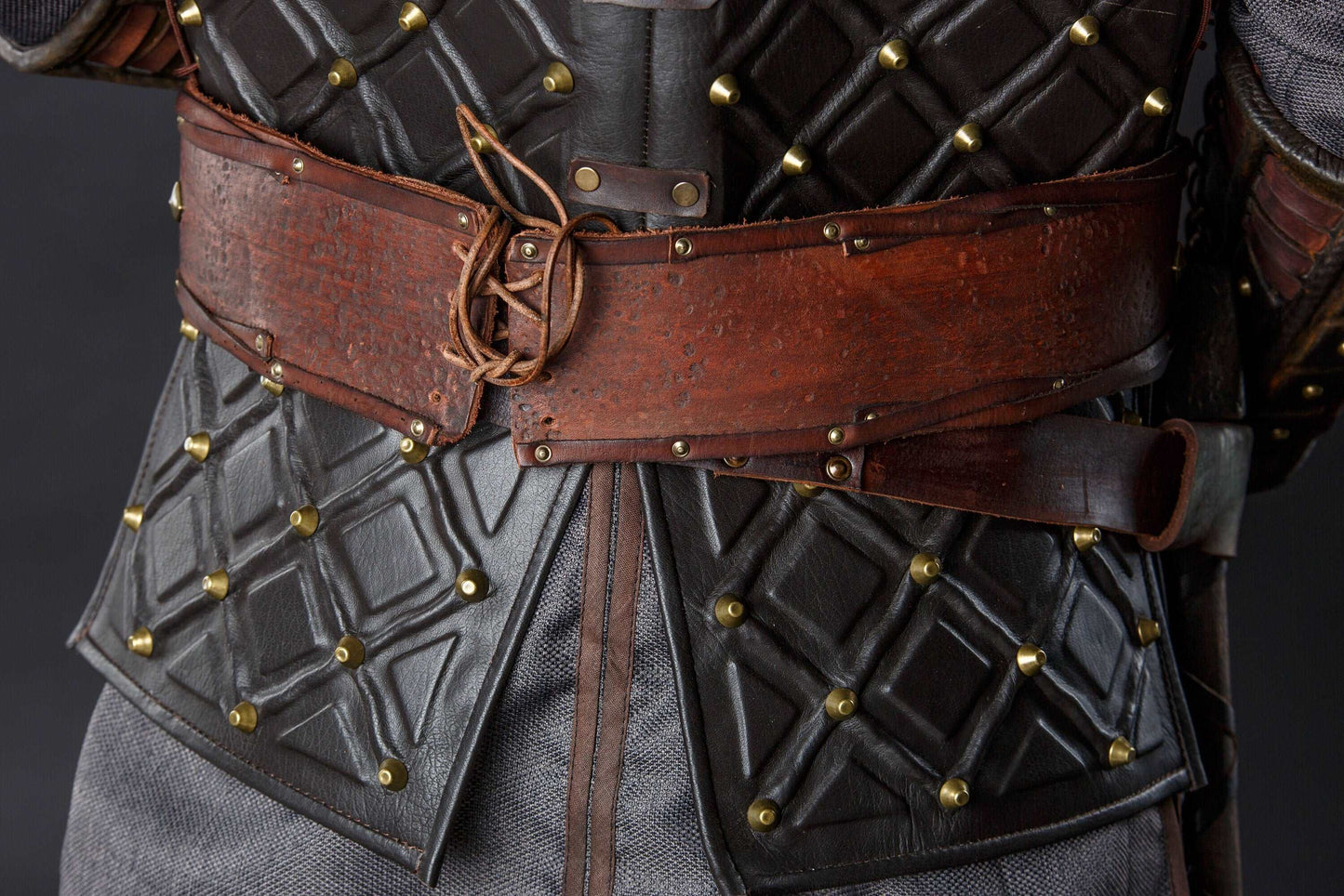 Bjorn leather wide belt - SokolArmory