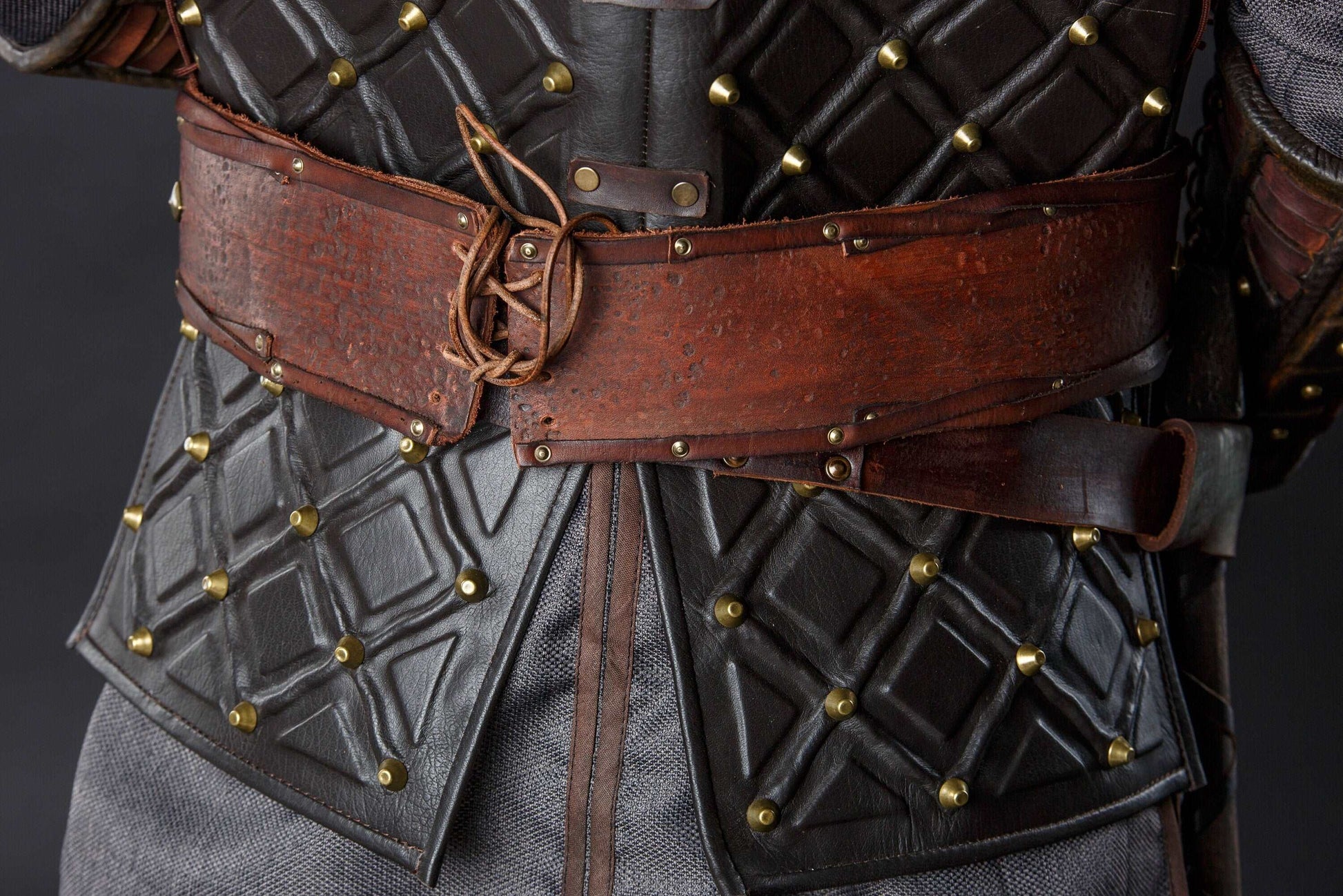 Bjorn leather wide belt - SokolArmory