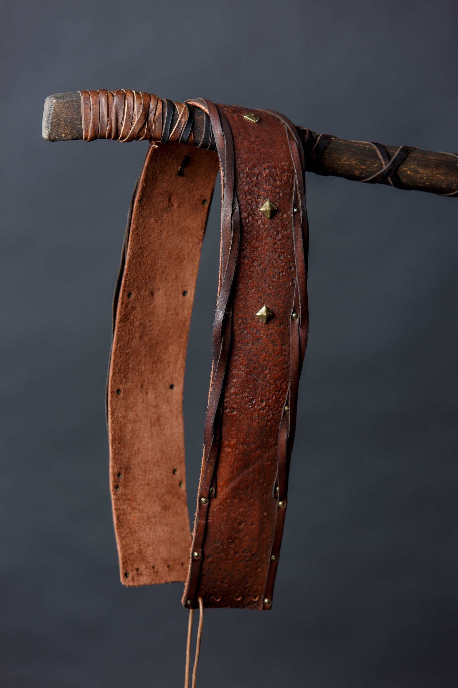 Bjorn leather wide belt - SokolArmory