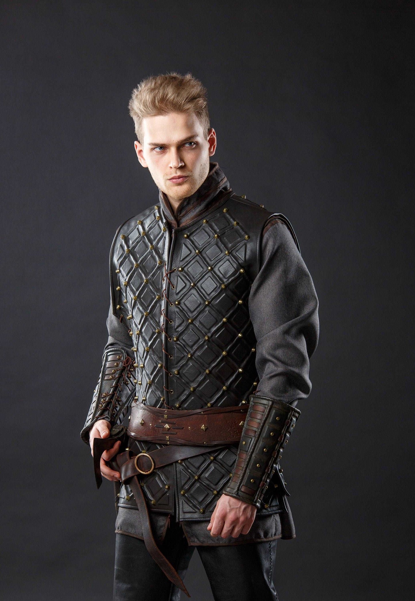 Bjorn leather wide belt - SokolArmory
