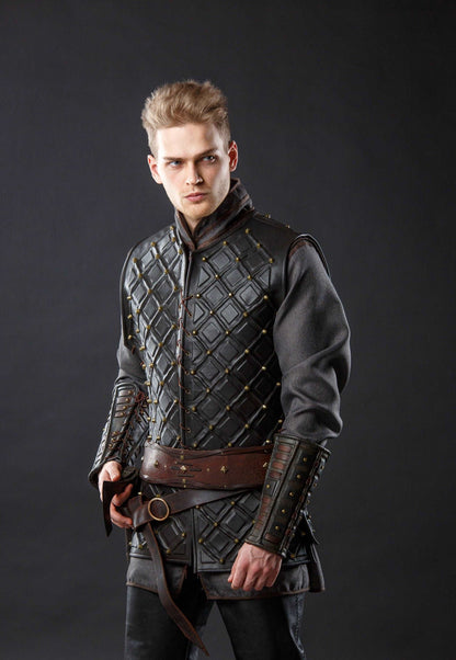 Bjorn leather wide belt - SokolArmory