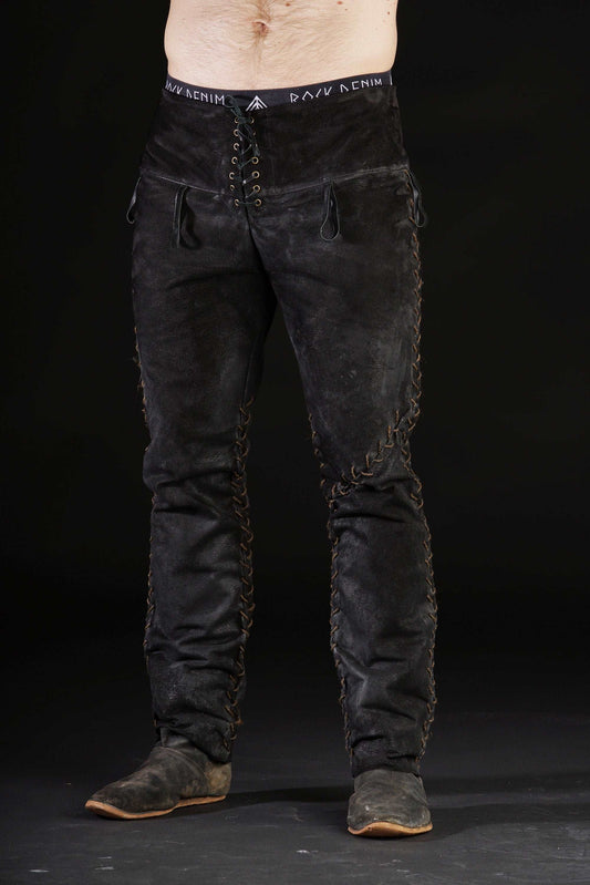 Black leather pants men - SokolArmory