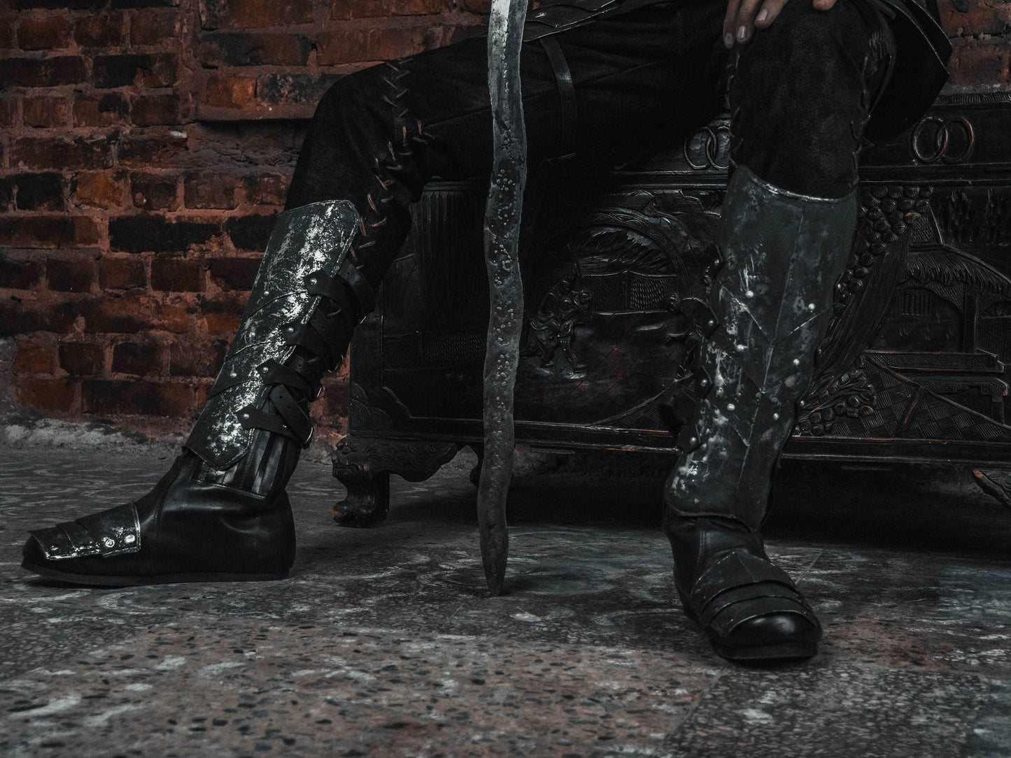 Black steel armor set - SokolArmory
