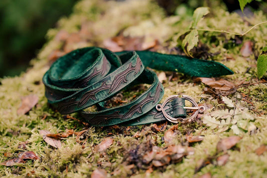 Elvish green leaf belt - SokolArmory