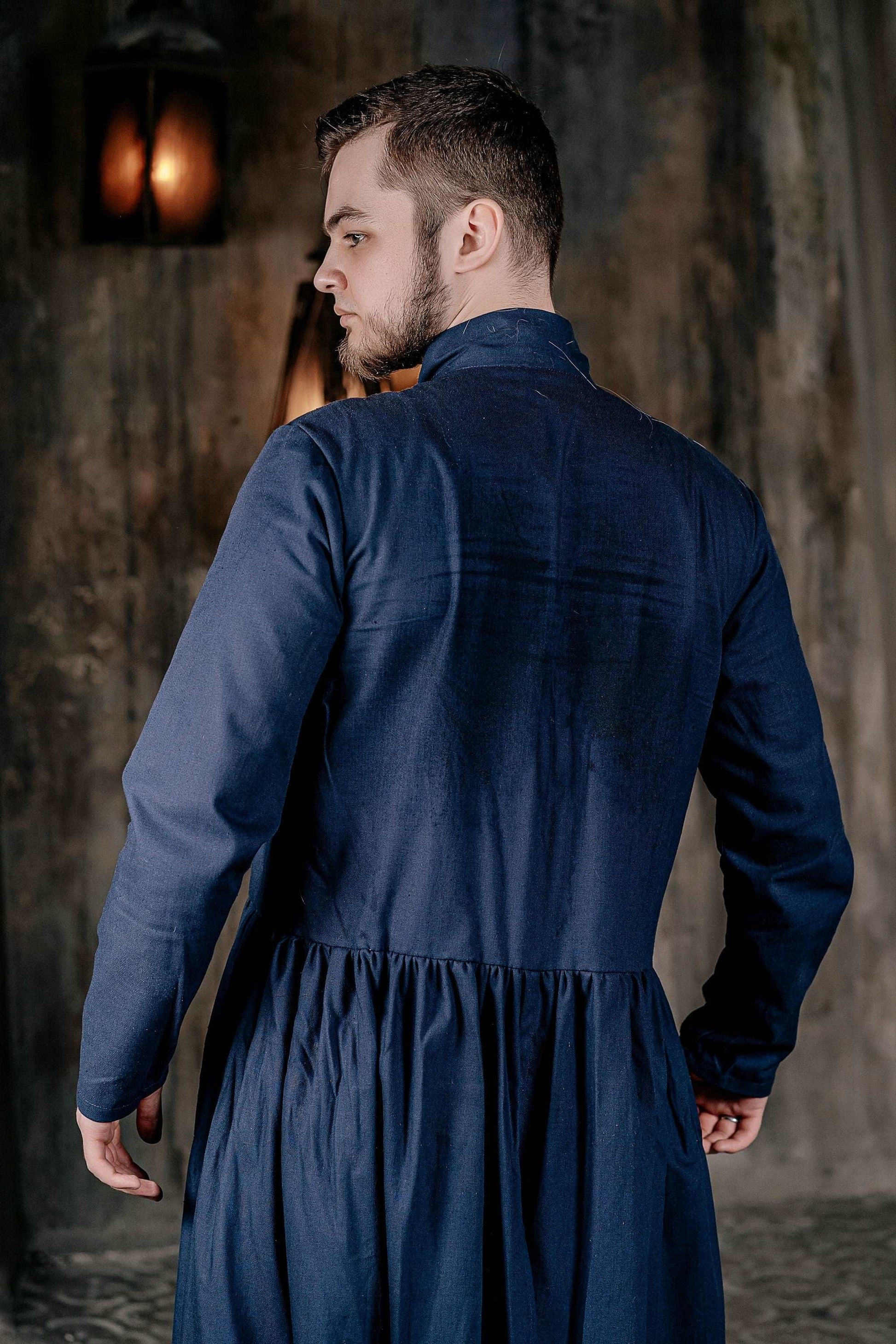 Blue linen underdress - SokolArmory