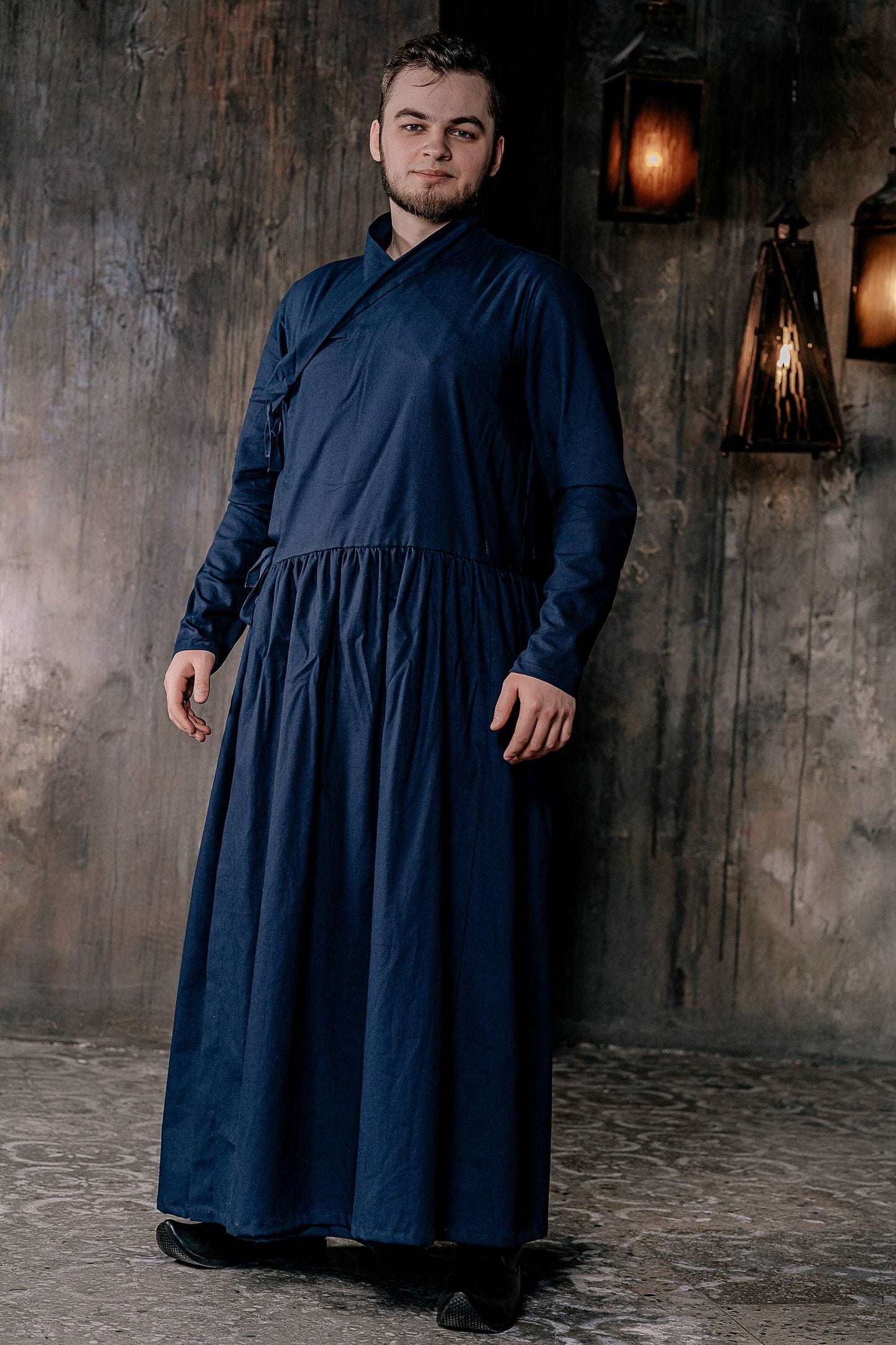 Blue linen underdress - SokolArmory