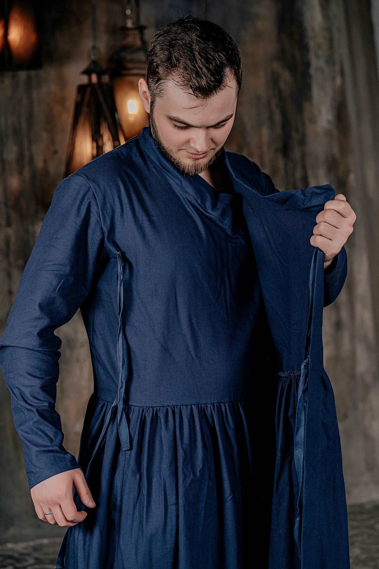 Blue linen underdress - SokolArmory