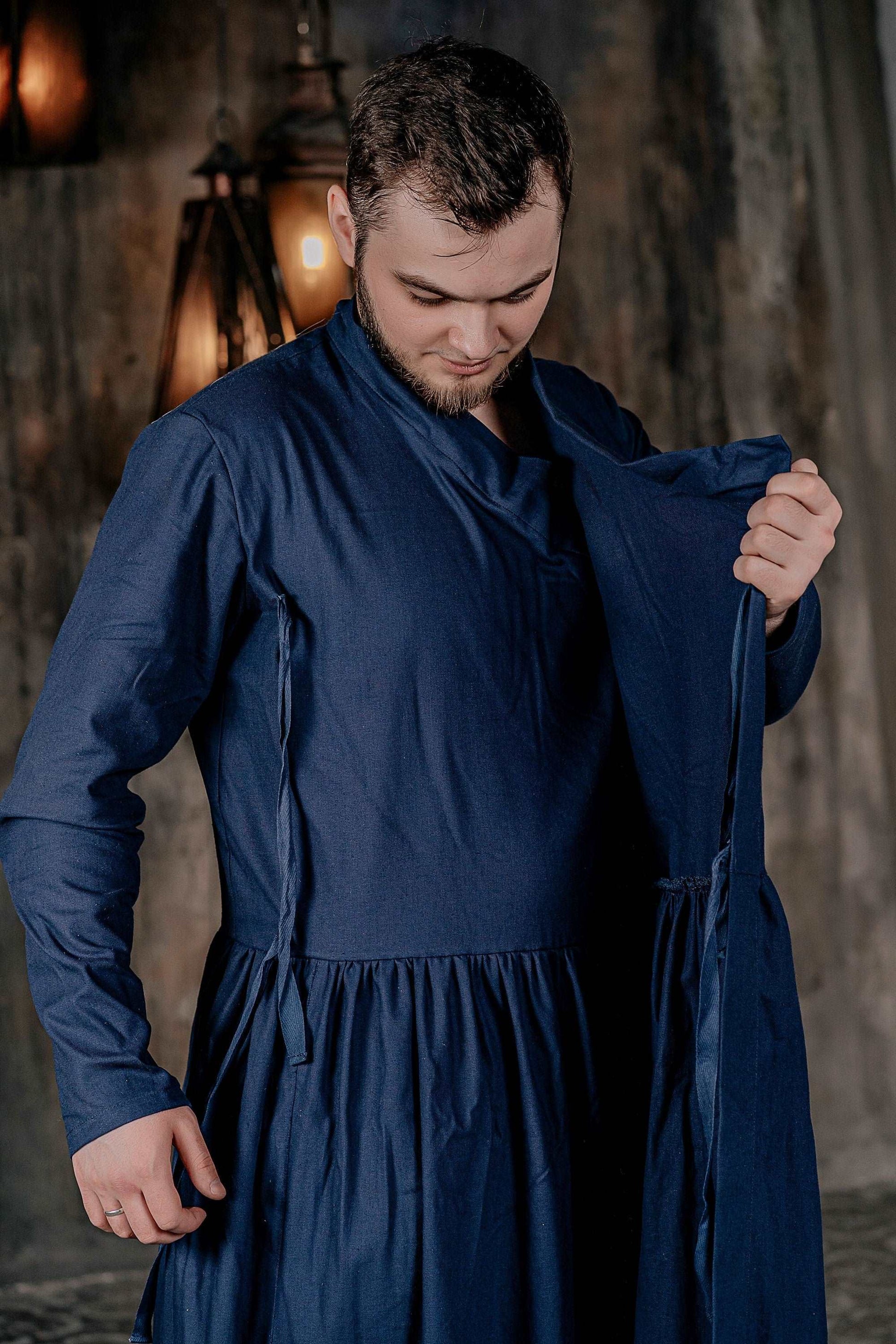 Blue linen underdress - SokolArmory