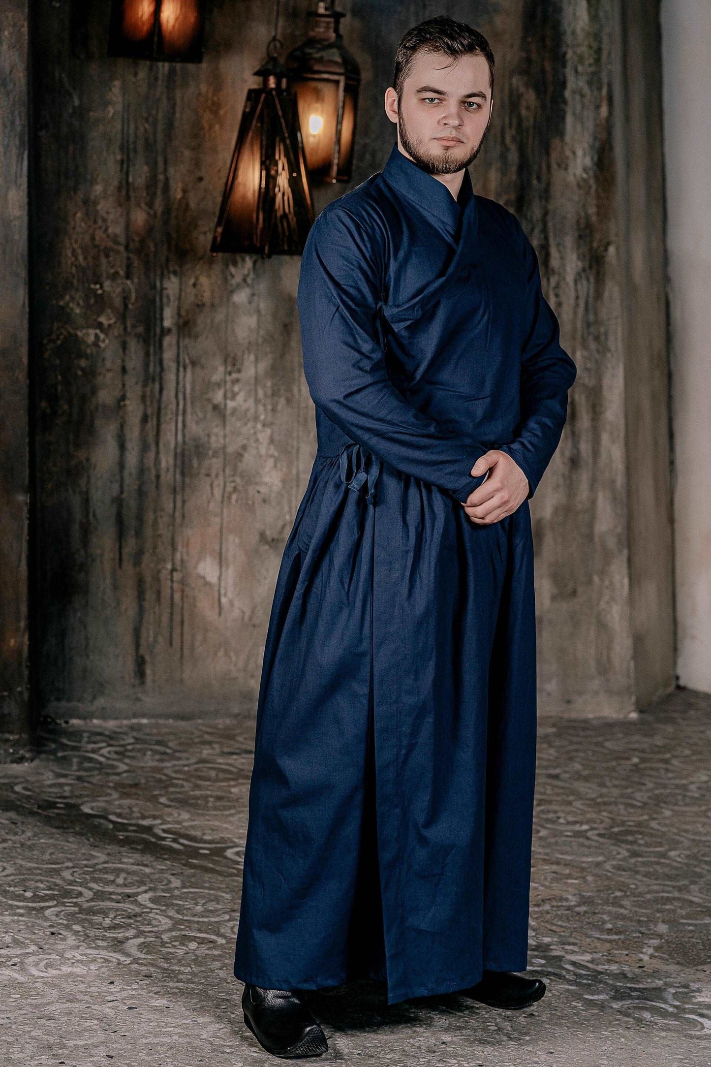 Blue linen underdress - SokolArmory