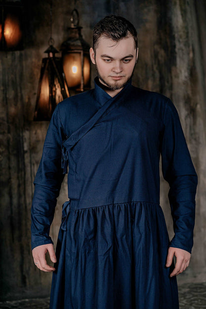 Blue linen underdress - SokolArmory