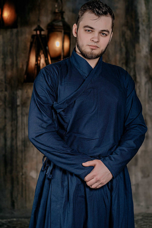 Blue linen underdress - SokolArmory