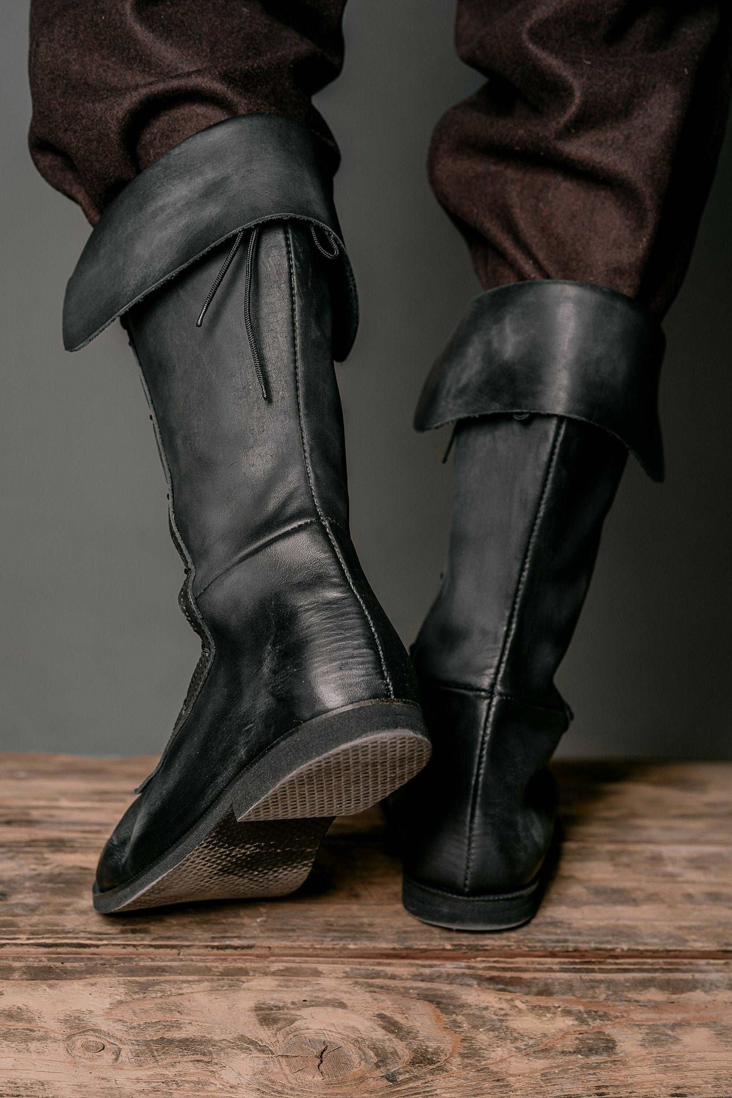Charles Vane leather high boots (black sails) - SokolArmory