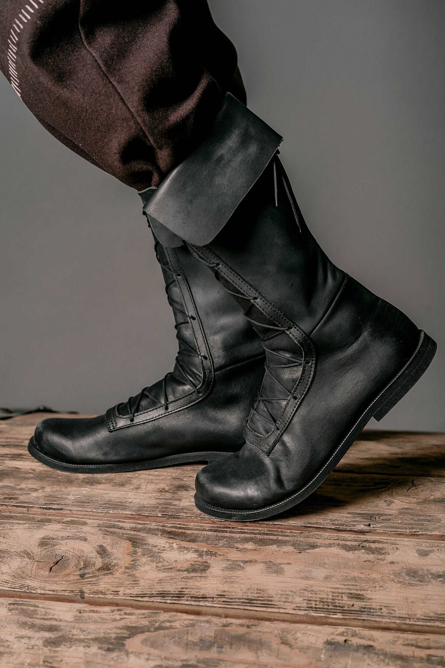 Charles Vane leather high boots (black sails) - SokolArmory