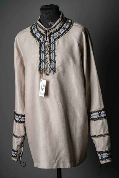Haraldr white wool tunic (Vikings) - SokolArmory