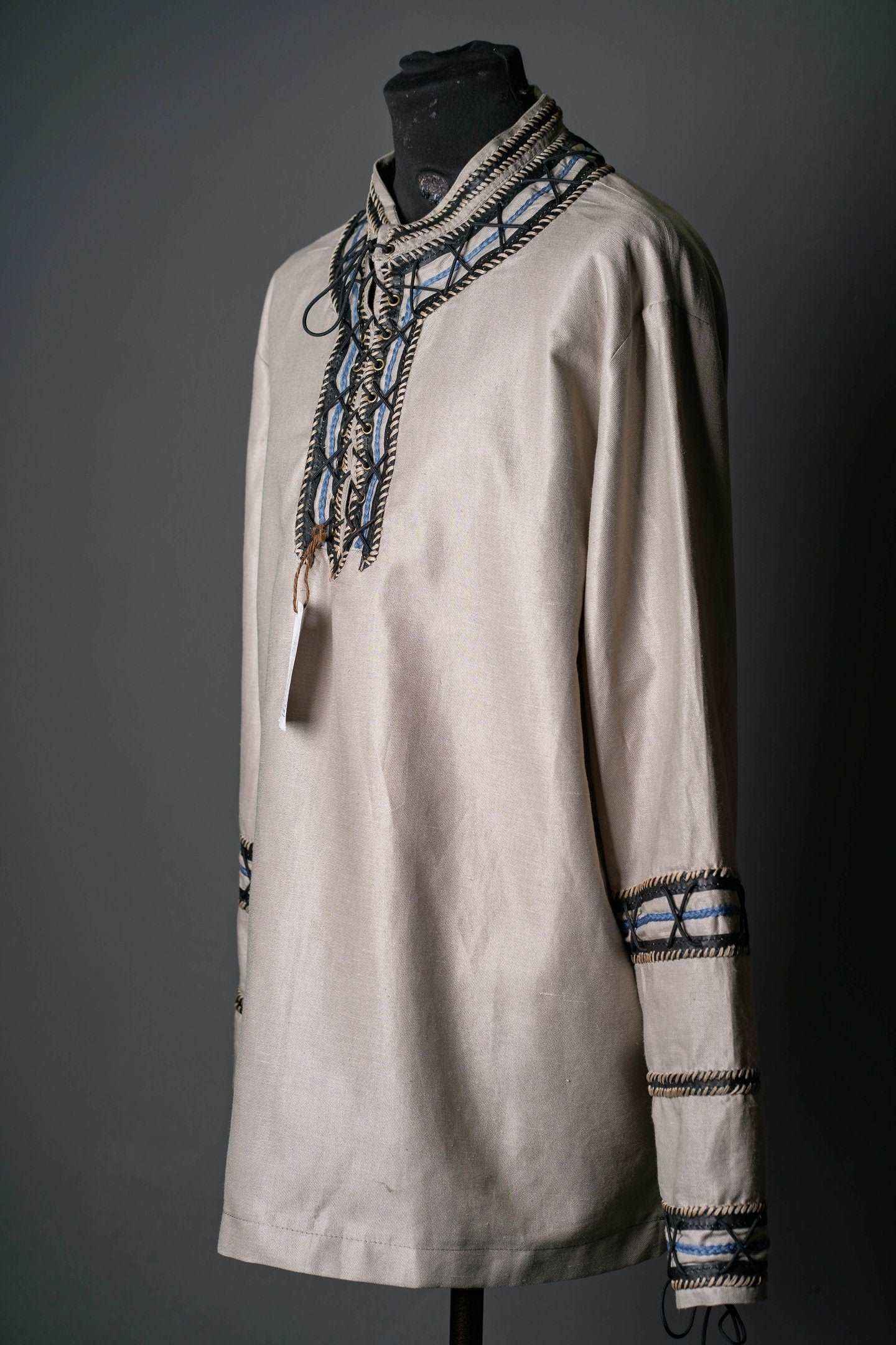 Haraldr white wool tunic (Vikings) - SokolArmory