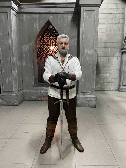 Geralt of Rivia costume white shirt - SokolArmory
