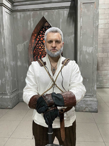 Geralt of Rivia costume white shirt - SokolArmory