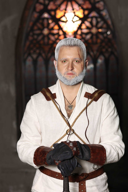 Geralt of Rivia costume white shirt - SokolArmory