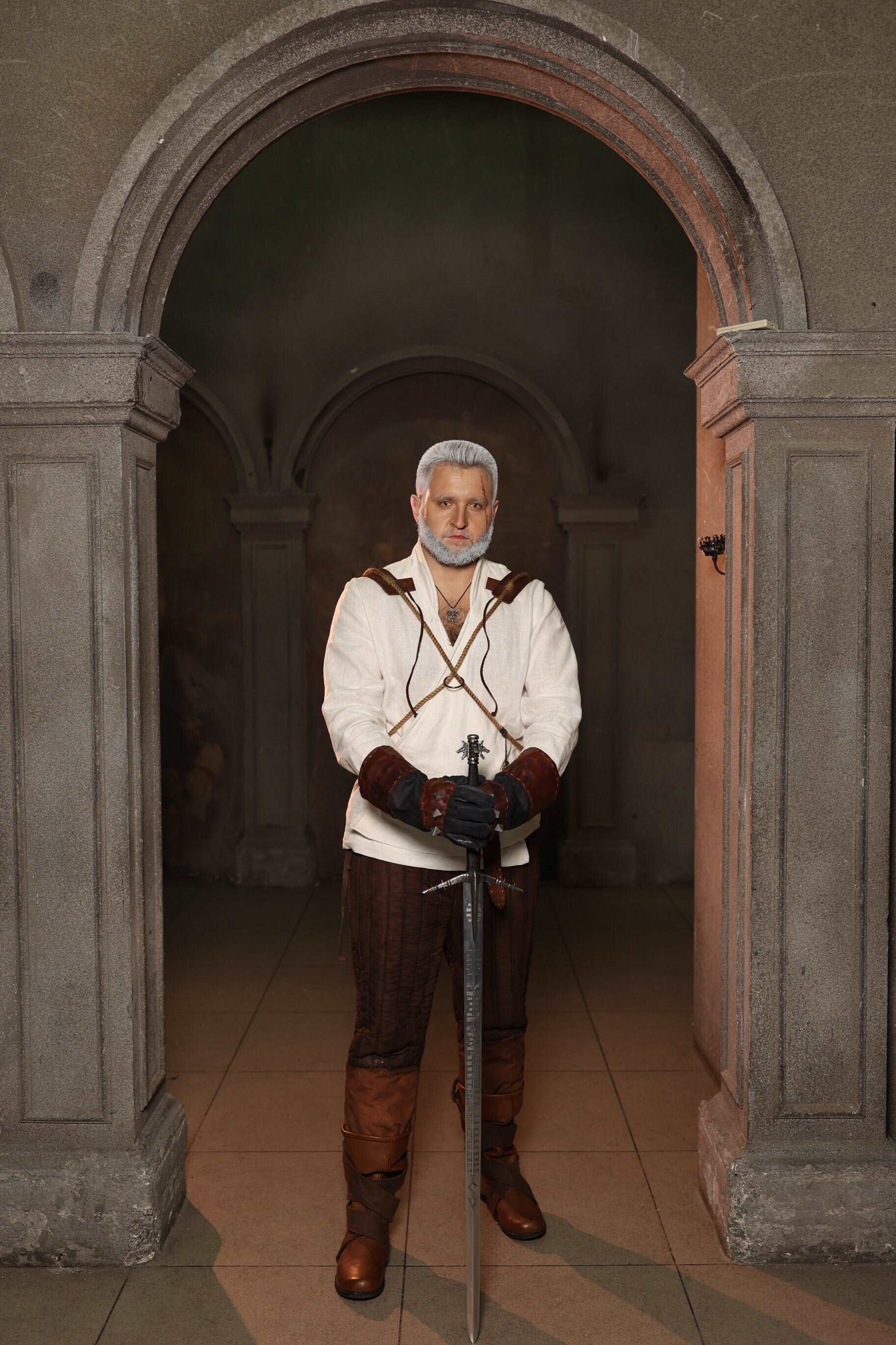 Geralt of Rivia costume white shirt - SokolArmory
