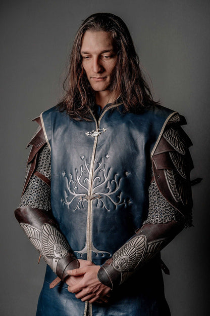 Aragorn king royal blue vest (Lord of the Rings) - SokolArmory