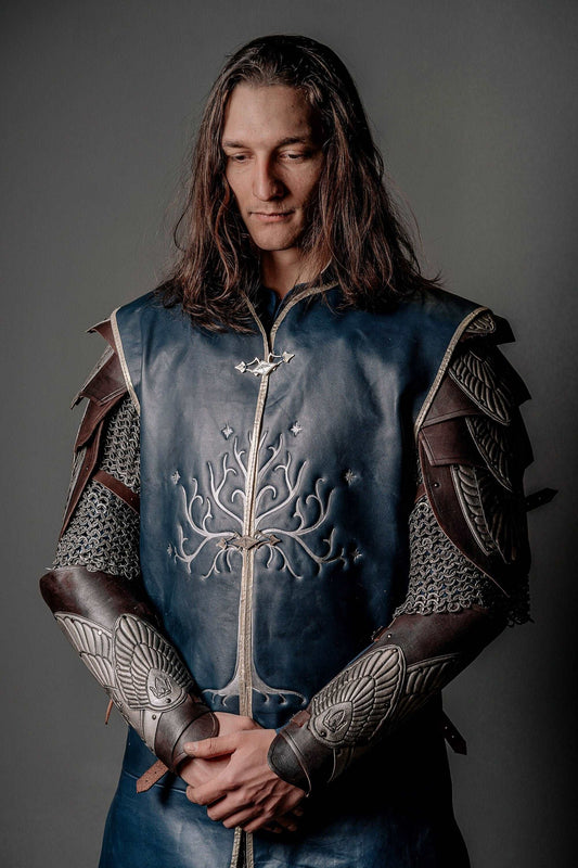 Aragorn king royal blue vest (Lord of the Rings) - SokolArmory
