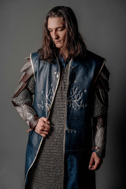 Aragorn king royal blue vest (Lord of the Rings) - SokolArmory