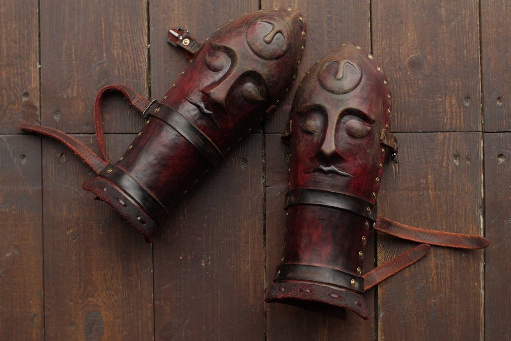 Medieval leather bracers for Larp - SokolArmory