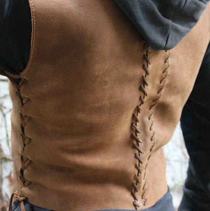 Medieval Larp leather vest - SokolArmory