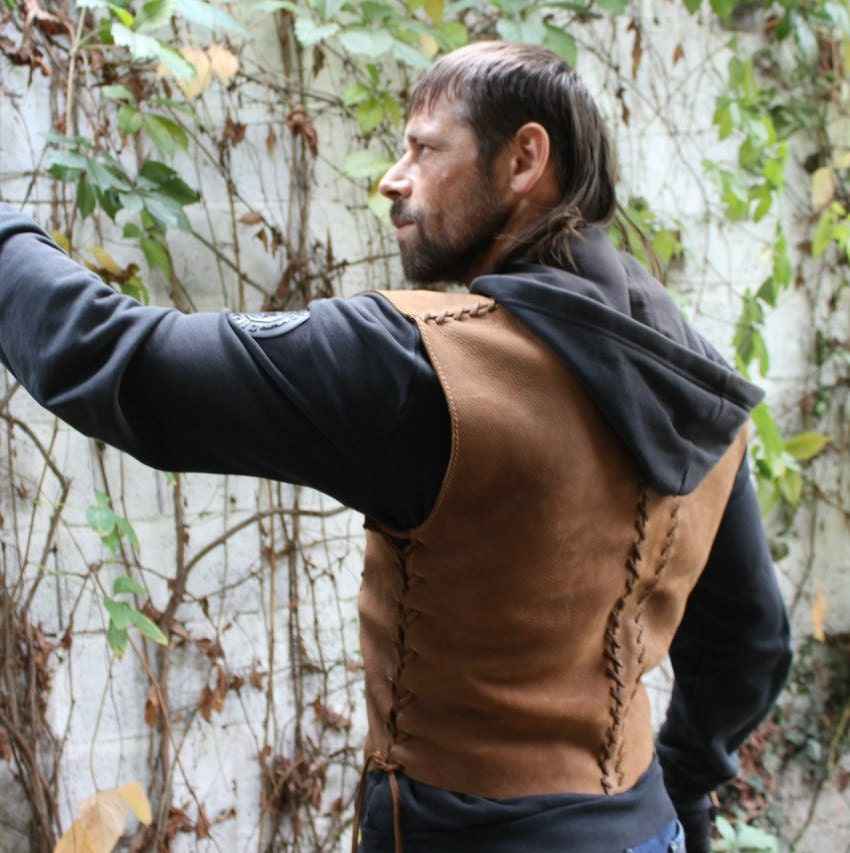 Medieval Larp leather vest - SokolArmory